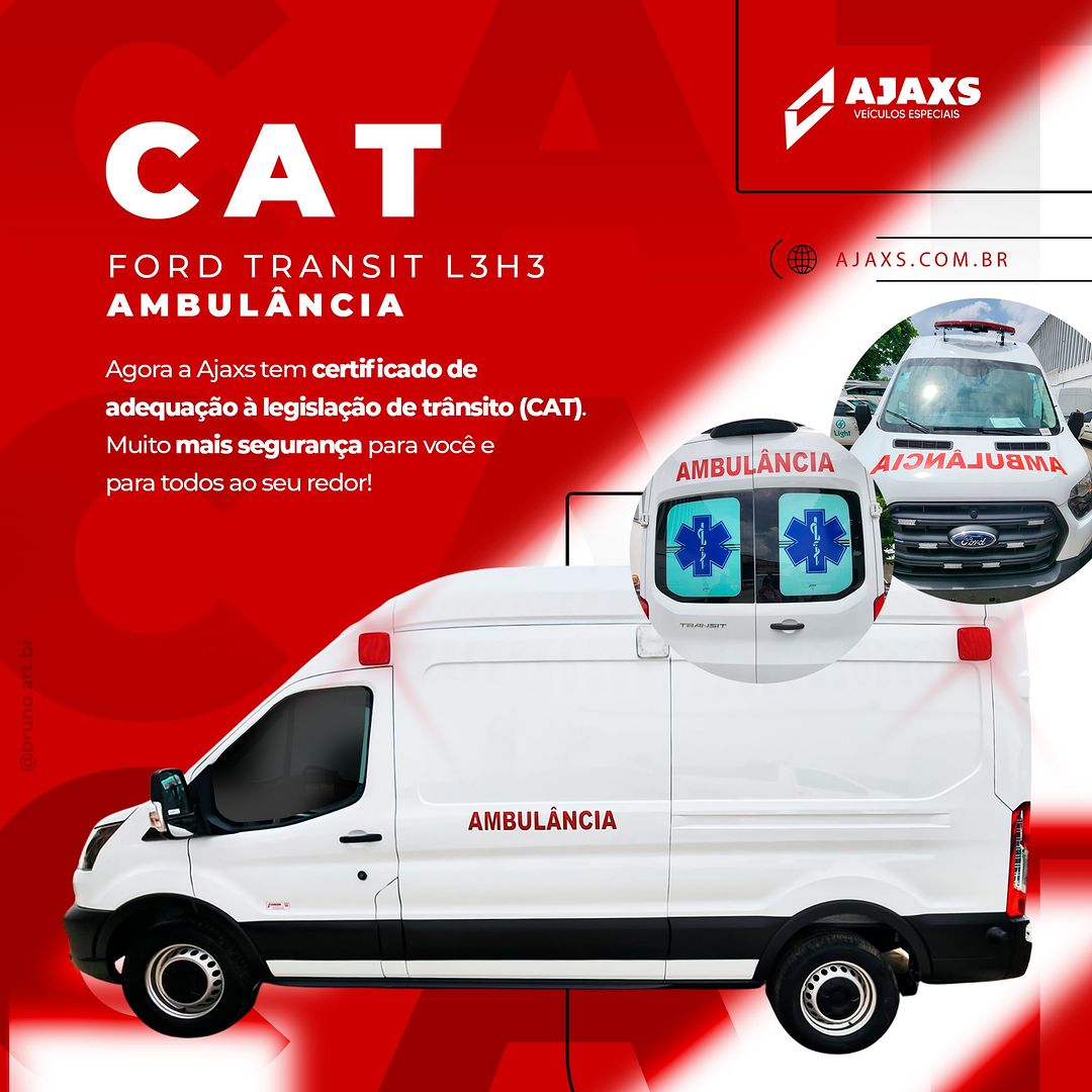 CAT Ford Transit L3H3 Ambulância Ajaxs Veículos Especiais