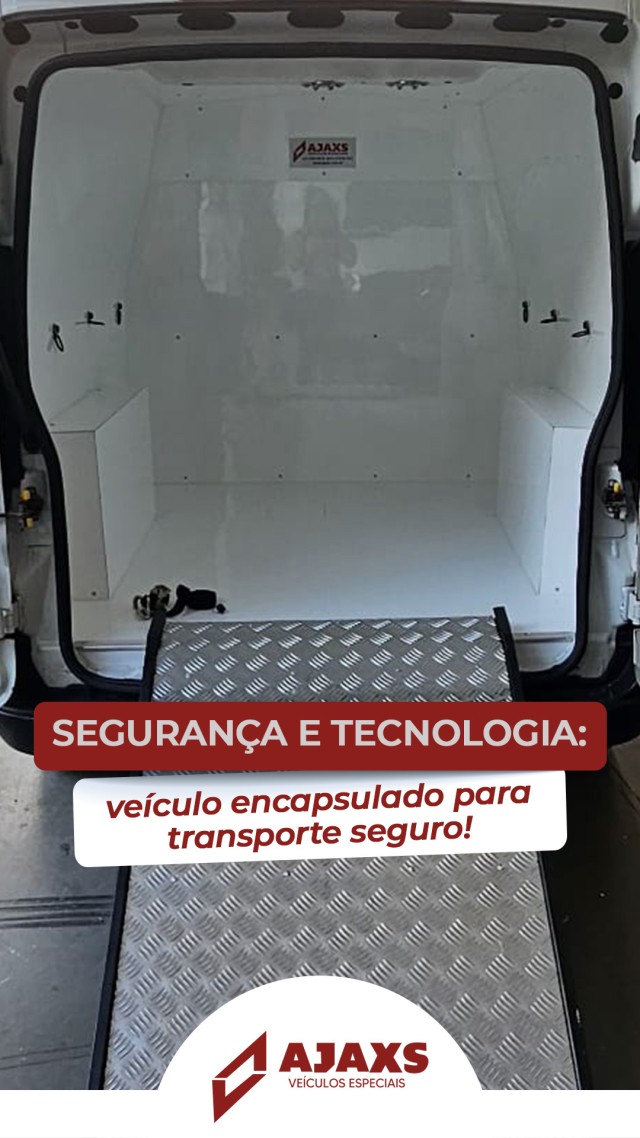 Segurança e Tecnologia Veículo encapsulado para transporte seguro!